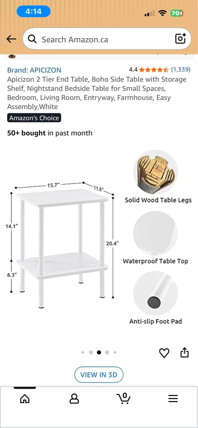 Small 2-Tier End Table - photo 4