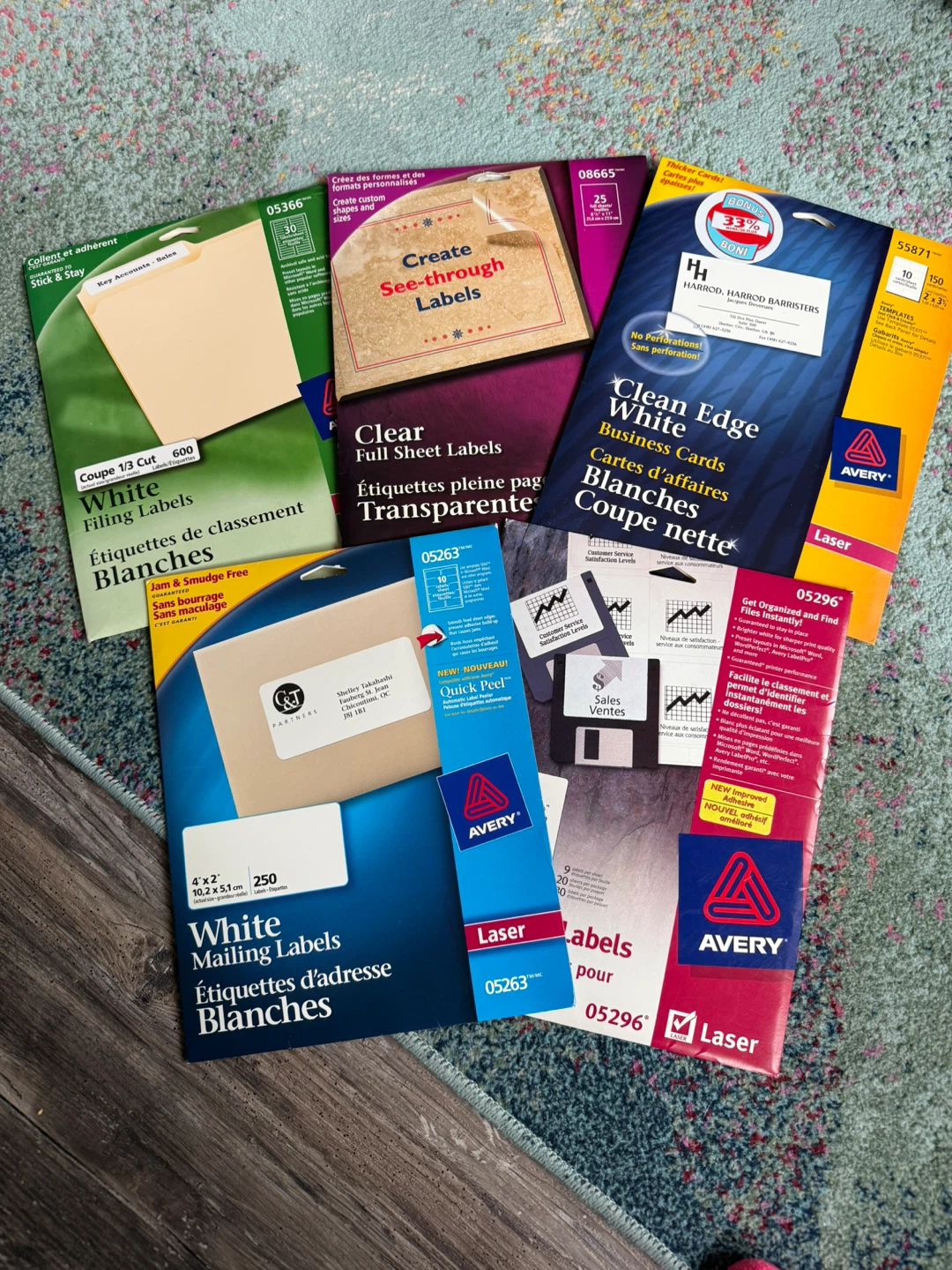 Assorted Avery Labels - Filing, Mailing, Business Cards & More