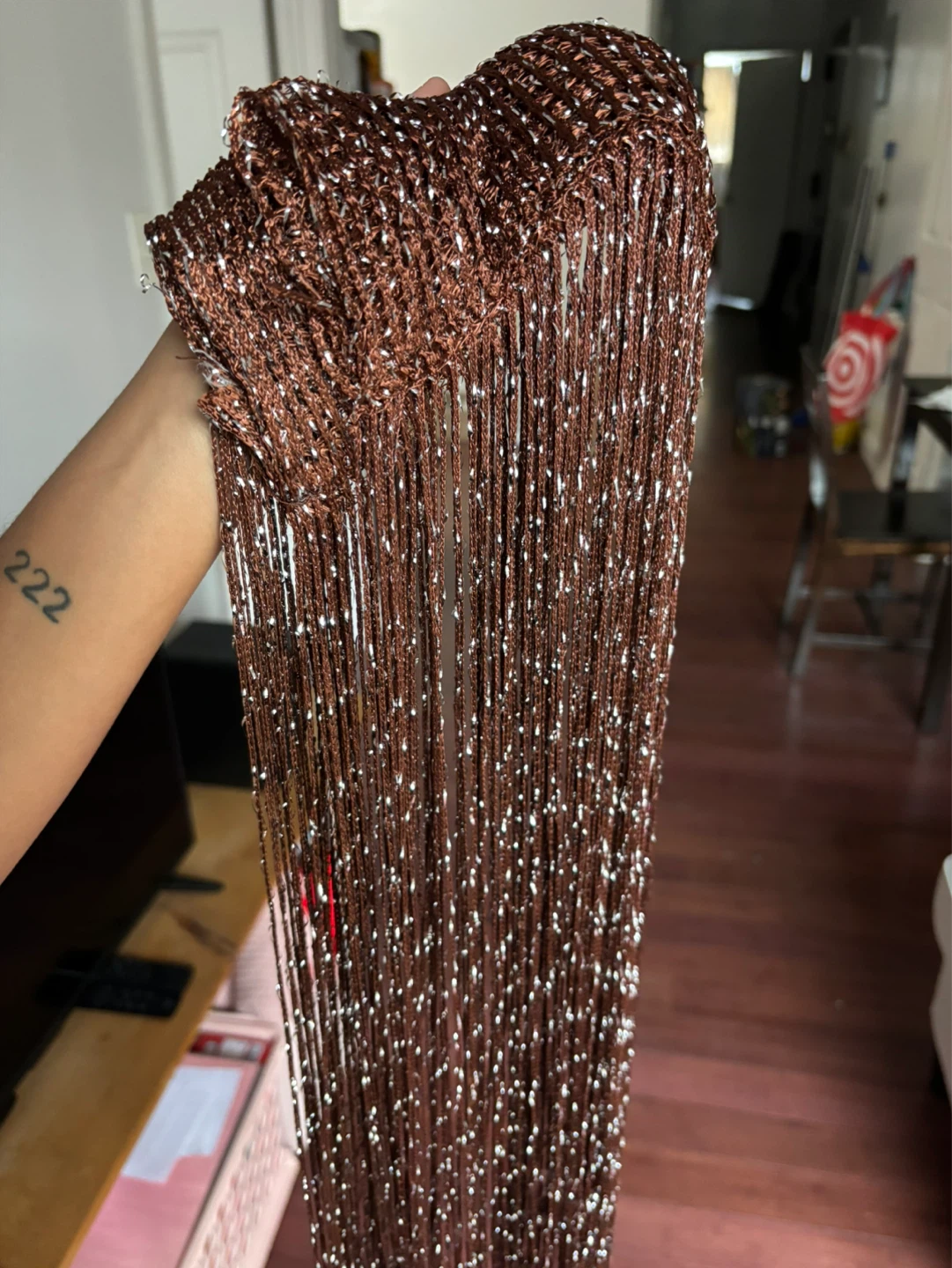 Sparkly Brown Fringe Tassel Door Curtains - photo 4