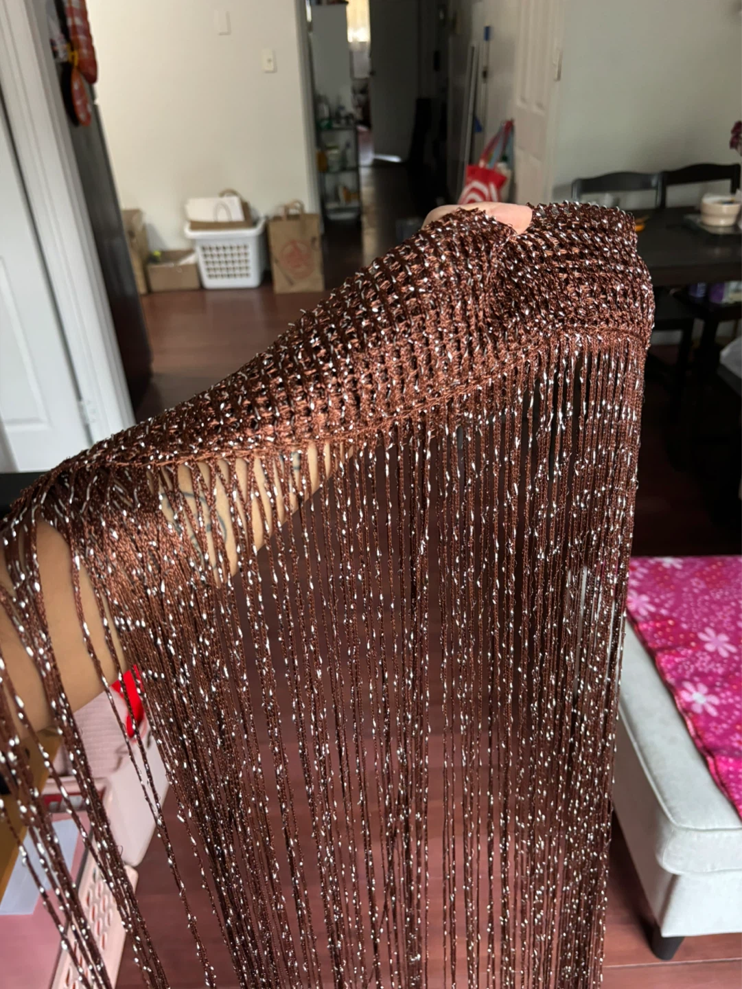 Sparkly Brown Fringe Tassel Door Curtains - photo 5