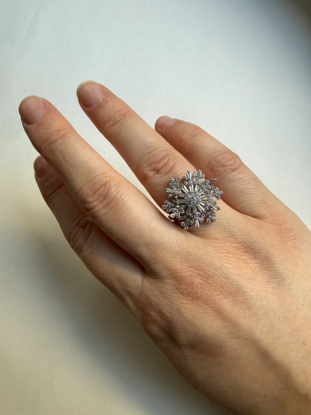 Snowflake fidget spinner ring - sz 8 - photo 2