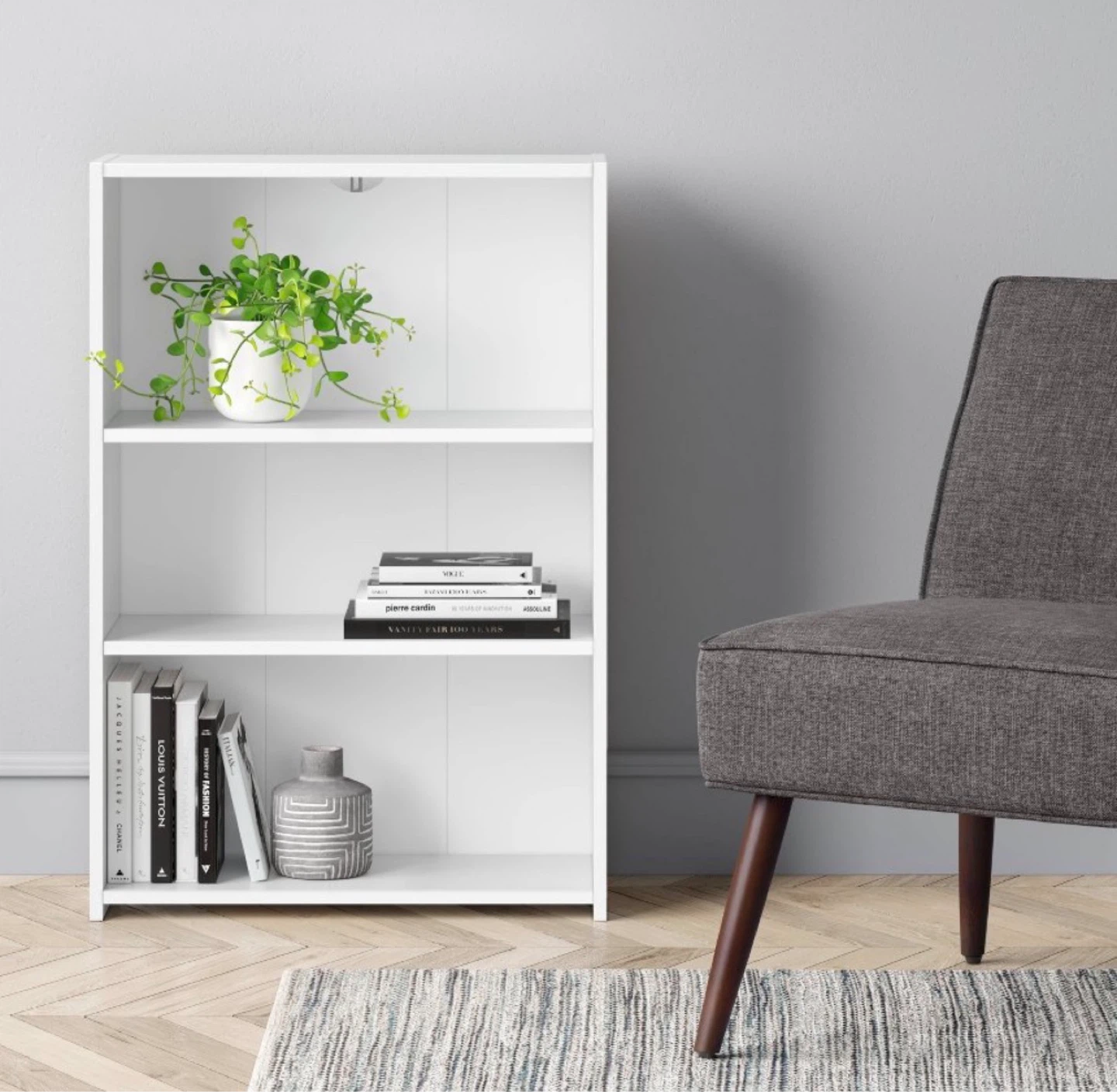 Room Essentials 3-Shelf Bookcase White