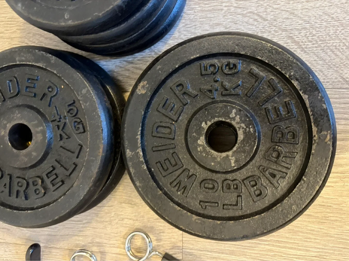 Weider Weight Plates and Dumbbell Handles Set - photo 4