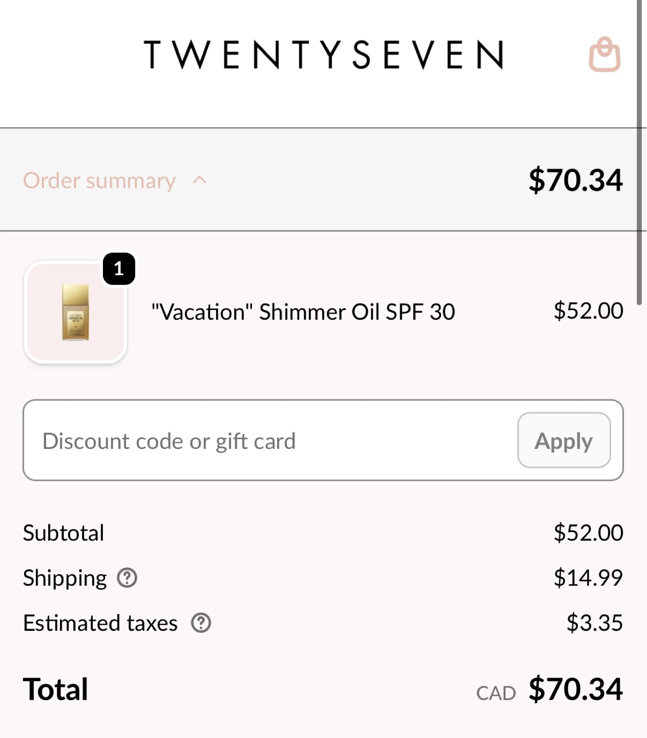 BNWT "VACATION" BY VACATION INC. SHIMMER OIL SPF 30 - photo 2