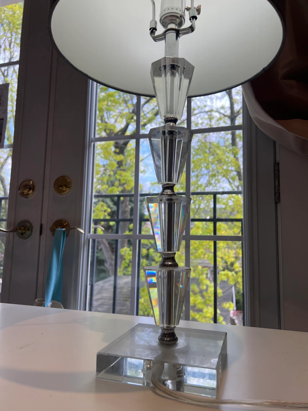 Crystal and Lucite Accent Lamp - photo 3