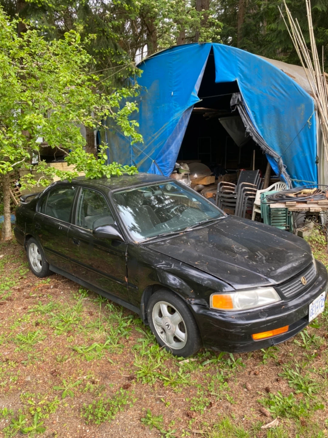 1998 Acura 1.6El Black 4-door Sedan