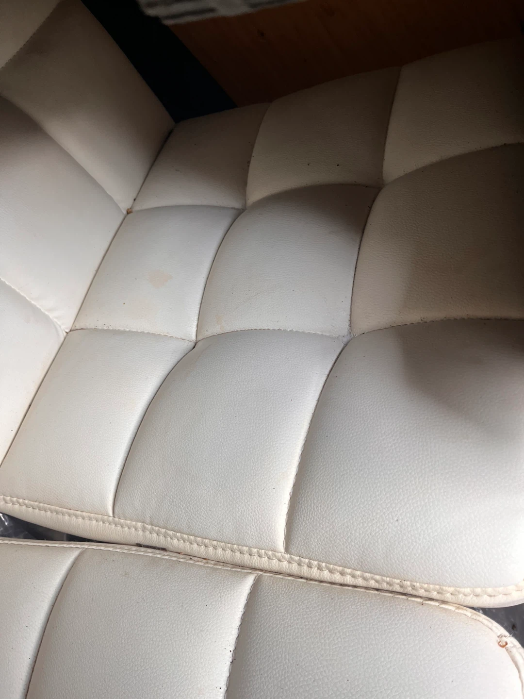 Set of 4 White Faux Leather Bar Stools - photo 2