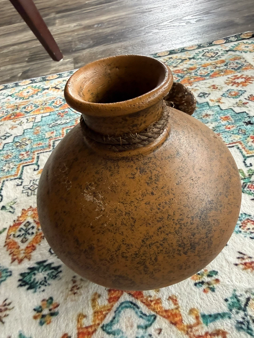 Decorative Ceramic Vase with Rope Accent - photo 2