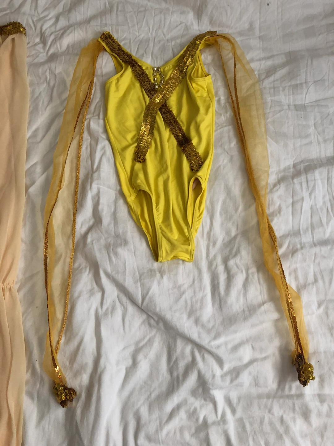 Girls Costume - Peach Pants & Yellow Leotard - photo 2