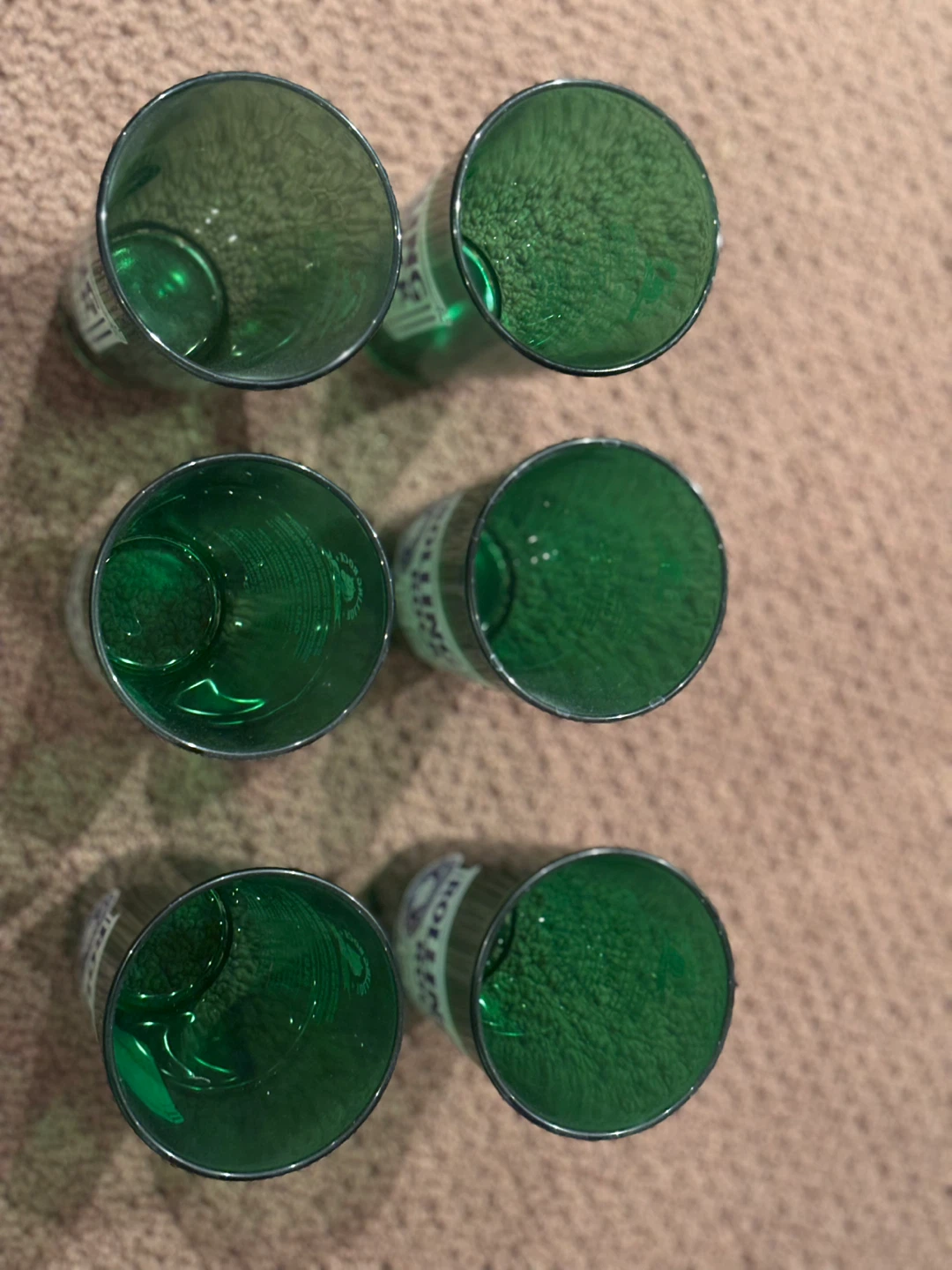 6 x  Rolling Rock Extra Pale Beer Glass cups - photo 4