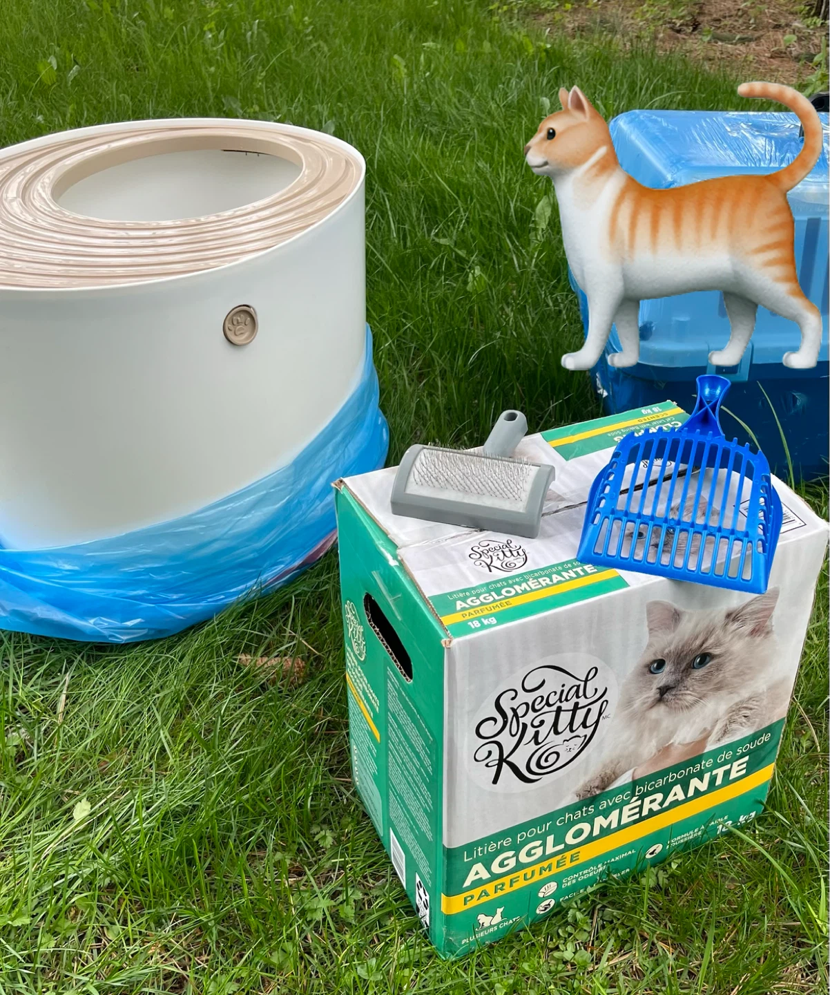 IRIS USA Top Entry Large Cat Litter Box with Scoop - White/Beige - photo 5