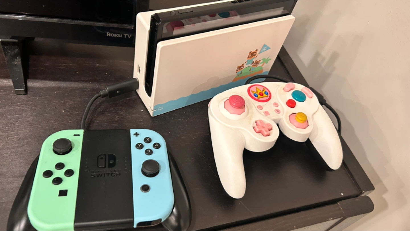 Nintendo Switch Animal Crossing Edition Console and Controller - photo 3