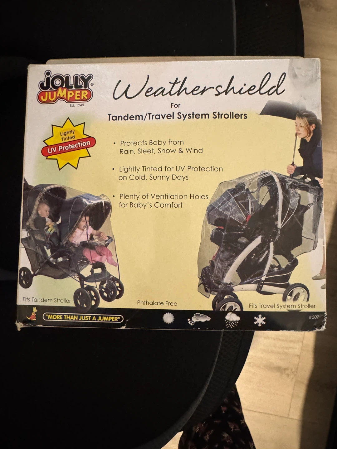 Jolly Jumper Weathershield for Tandem/Travel System Strollers