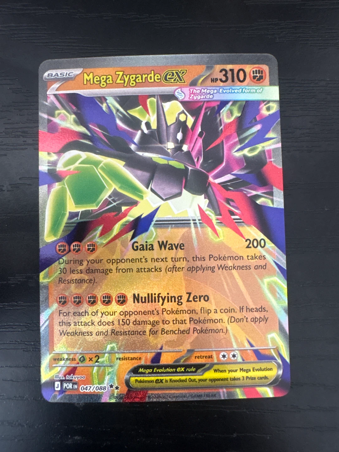 Pokemon Mega Zygarde EX Card
