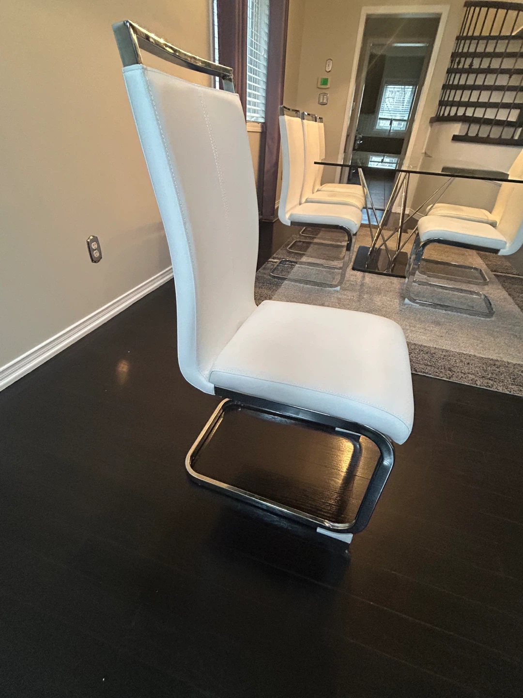Glass dining table dining set-complete with 8 chairs - photo 5