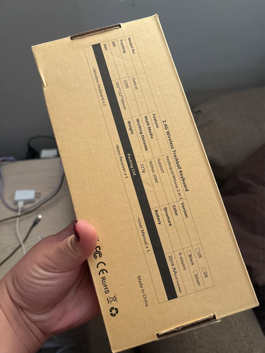 2.4G Wireless Trackball Keyboard - photo 3