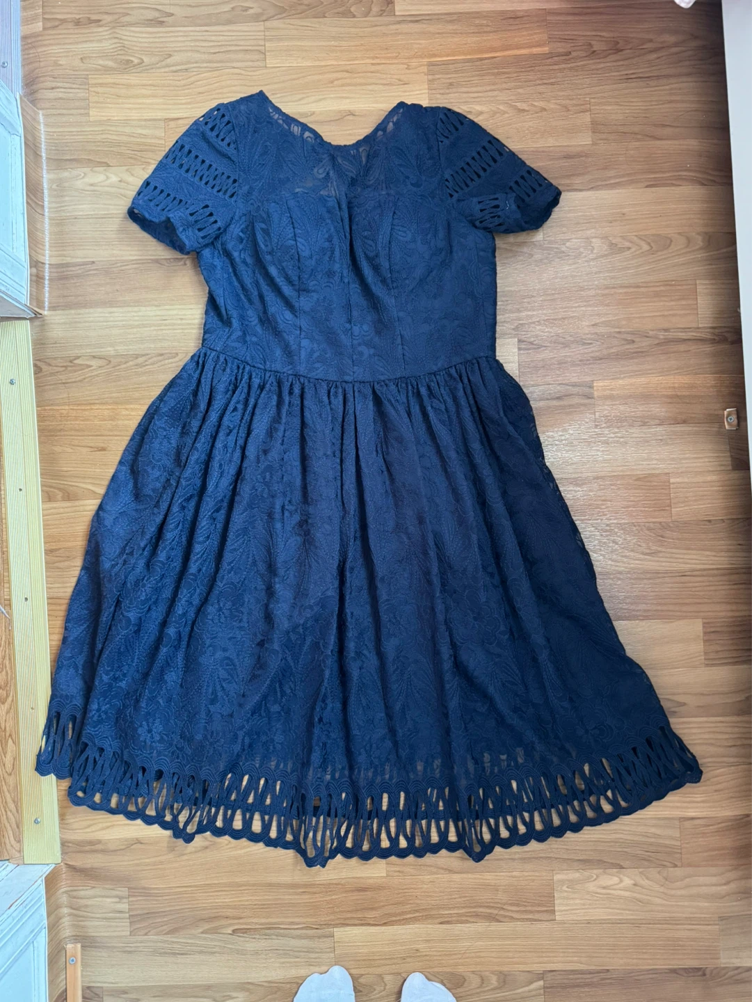 Chi Chi London Navy Lace Dress UK 6