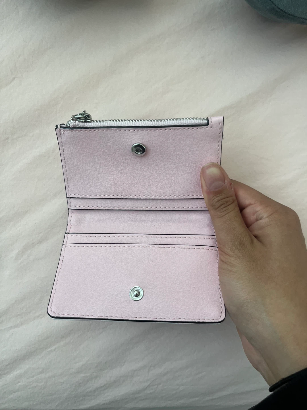 Victoria's Secret Pink Stripe Card Holder with Keychain - photo 3