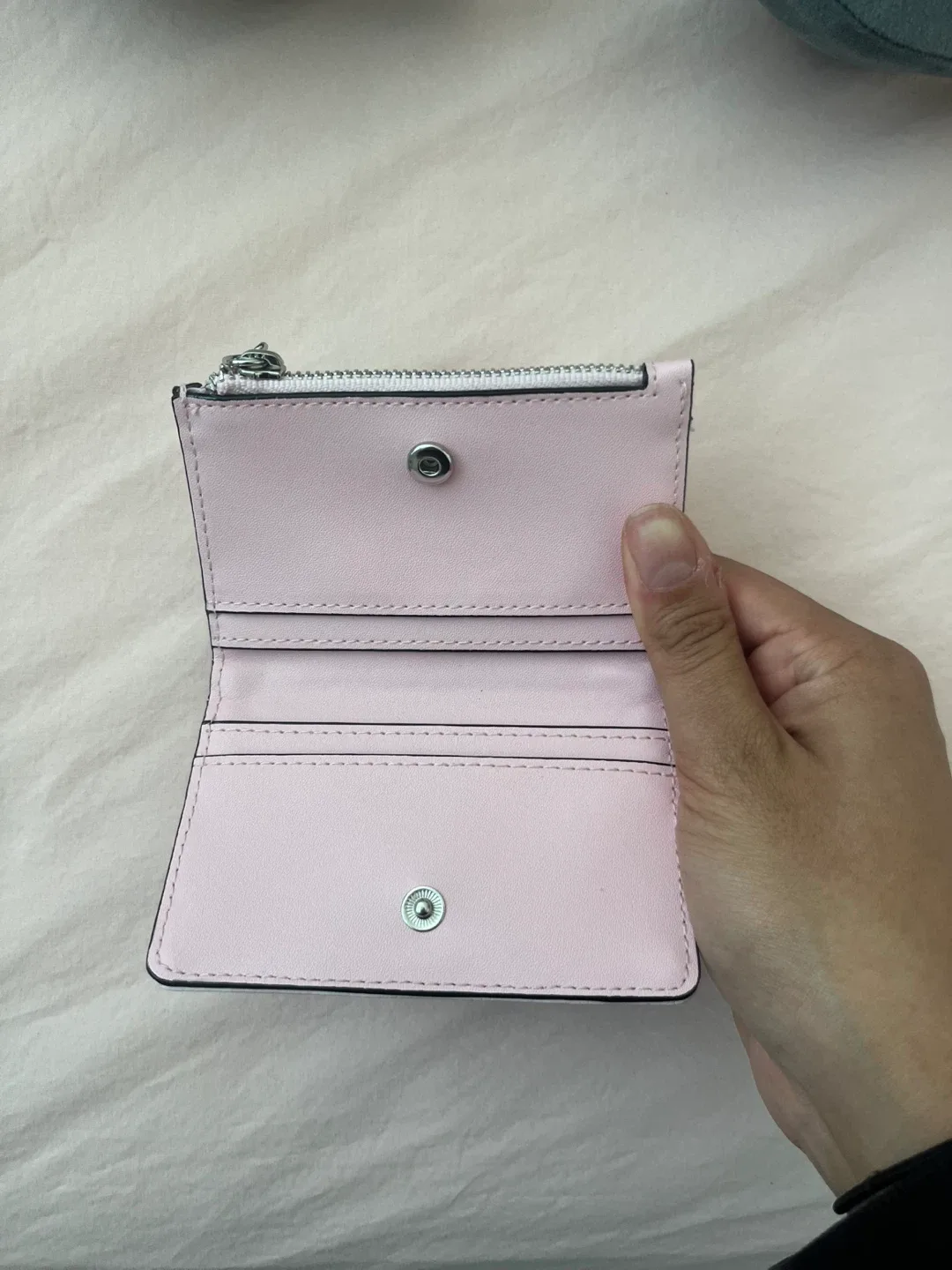 Victoria's Secret Pink Stripe Card Holder with Keychain - photo 3