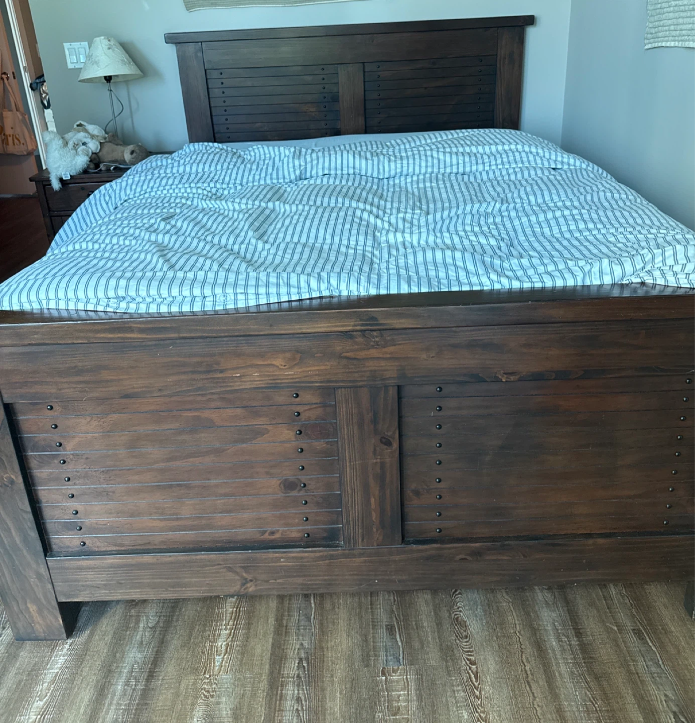 Queen Bed Frame with Headboard (mattress also avail)