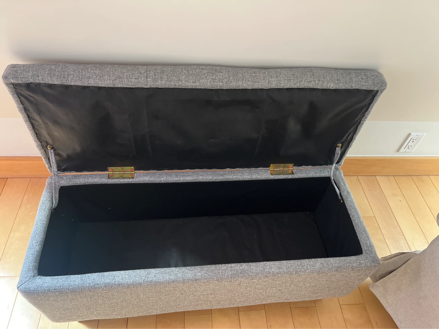Tufted Storage Ottoman Bench - Grey - photo 4