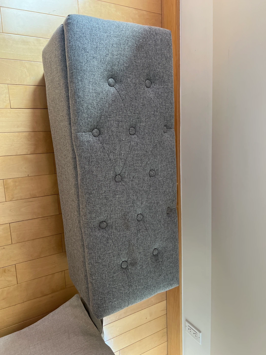 Tufted Storage Ottoman Bench - Grey