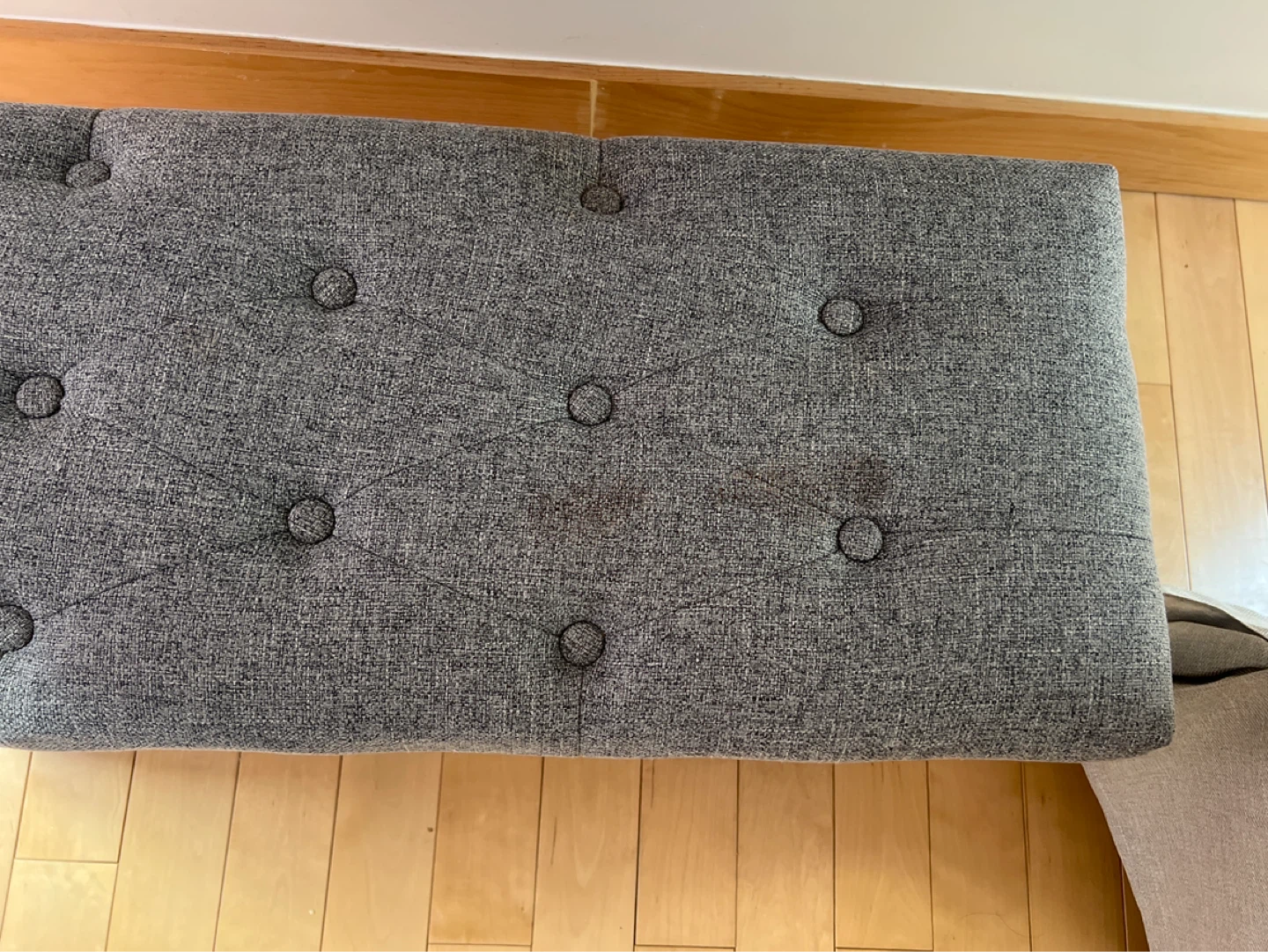 Tufted Storage Ottoman Bench - Grey - photo 3