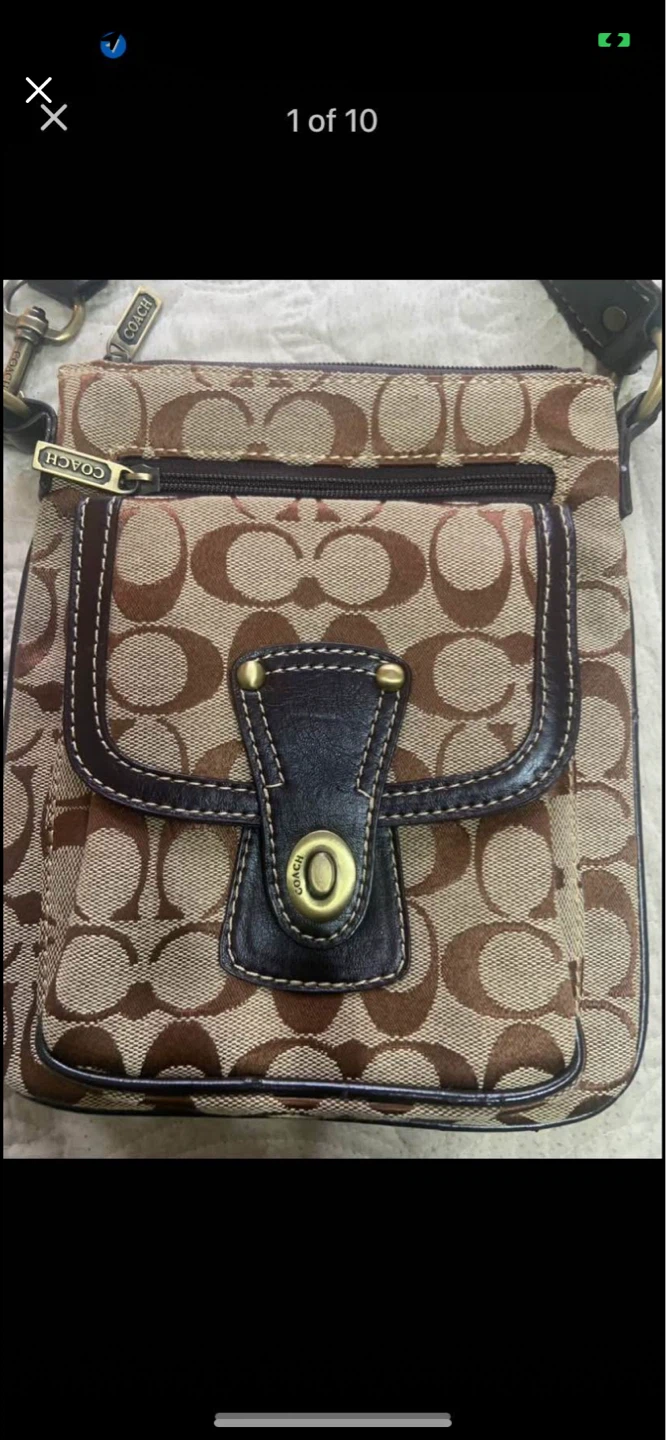 Coach Signature Monogram Crossbody Bag