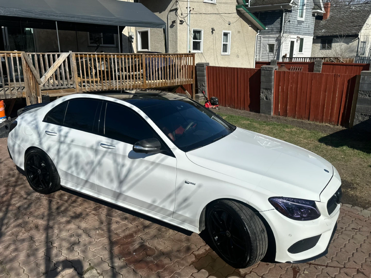 White Mercedes-Benz C-Class AMG Sedan - photo 3