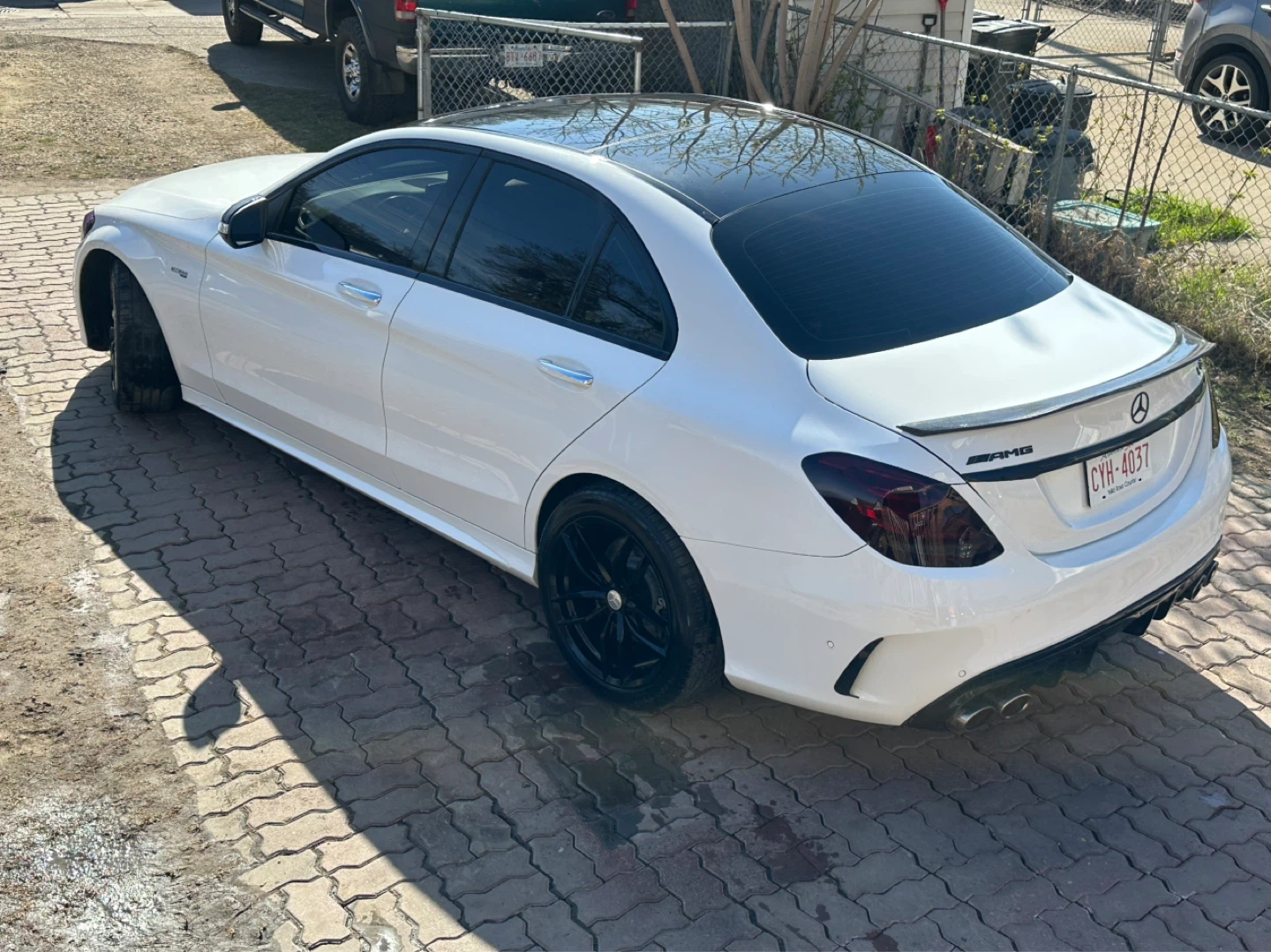 White Mercedes-Benz C-Class AMG Sedan - photo 4