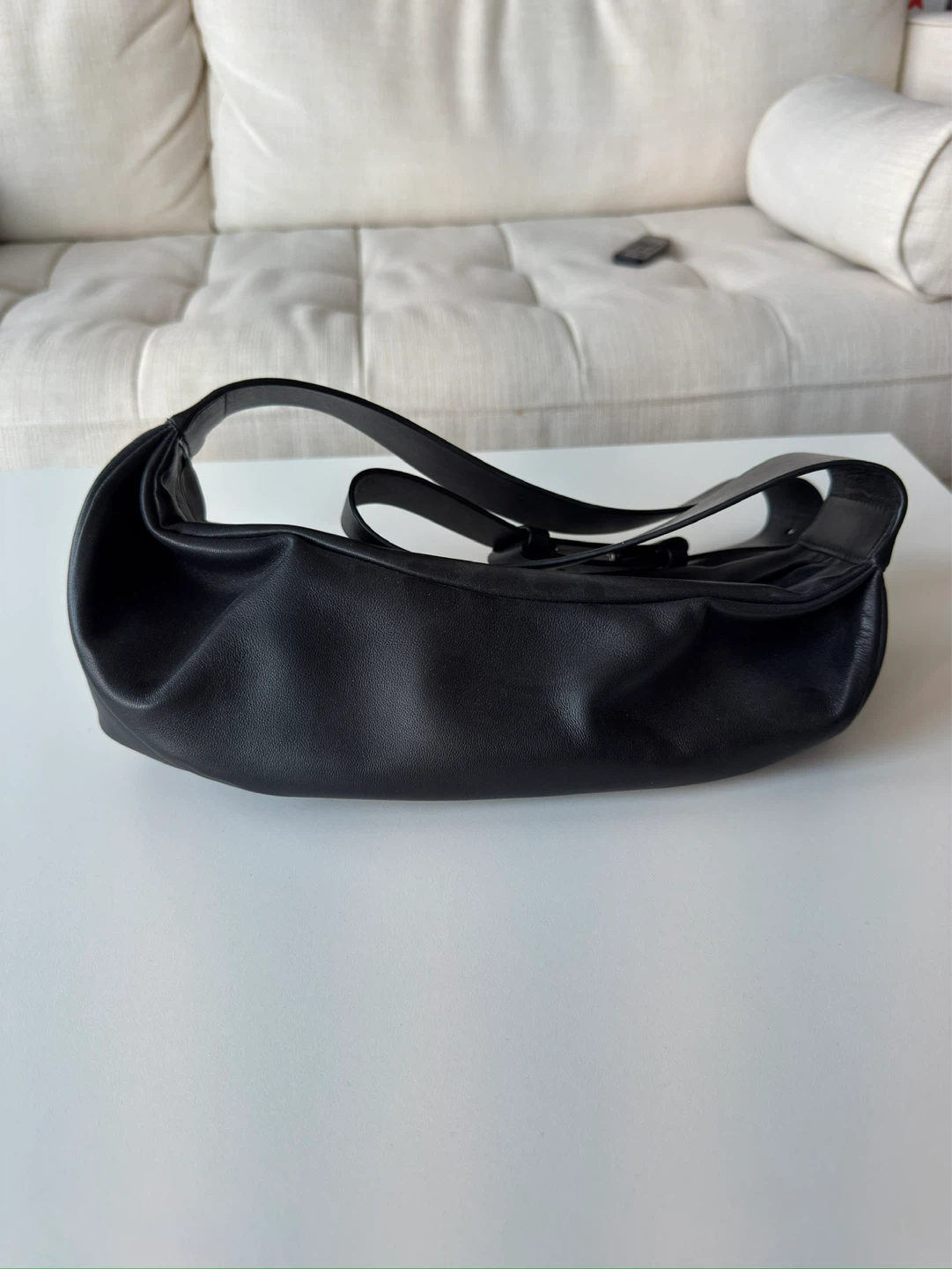 COS “Swing” Leather Shoulder Bag - Black