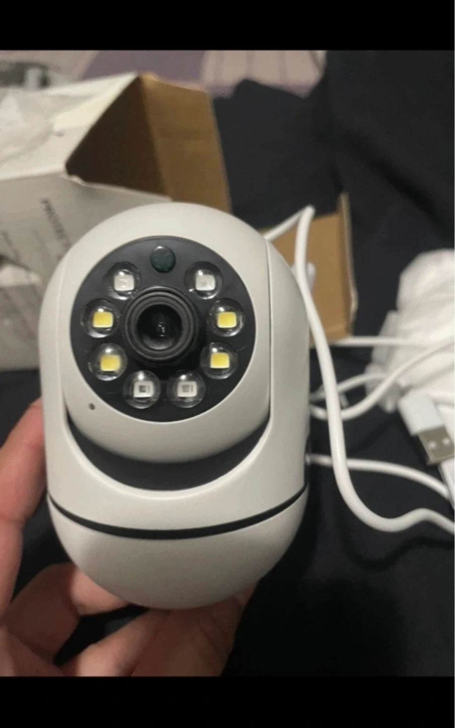 White PTZ Security Camera with Night Vision