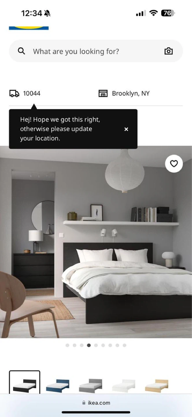 IKEA MALM Bed Frame - Black, with Mattress - photo 2