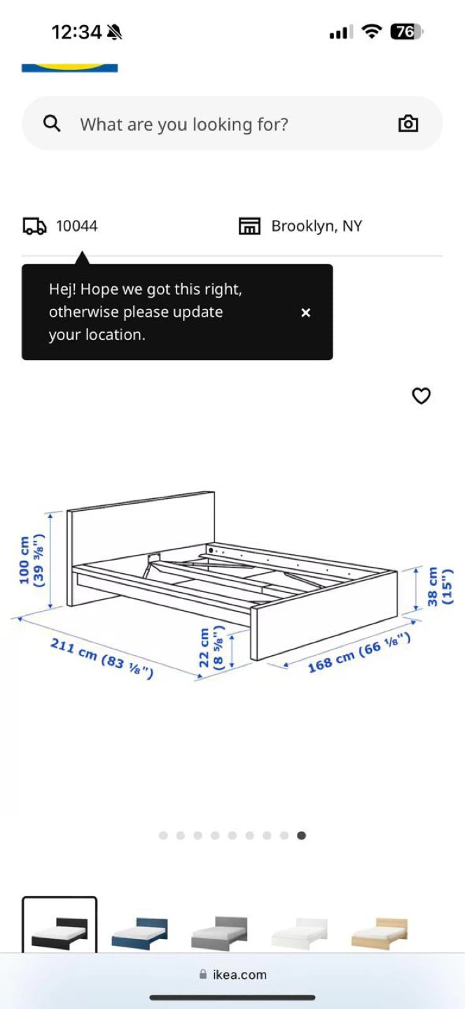 IKEA MALM Bed Frame - Black, with Mattress - photo 3