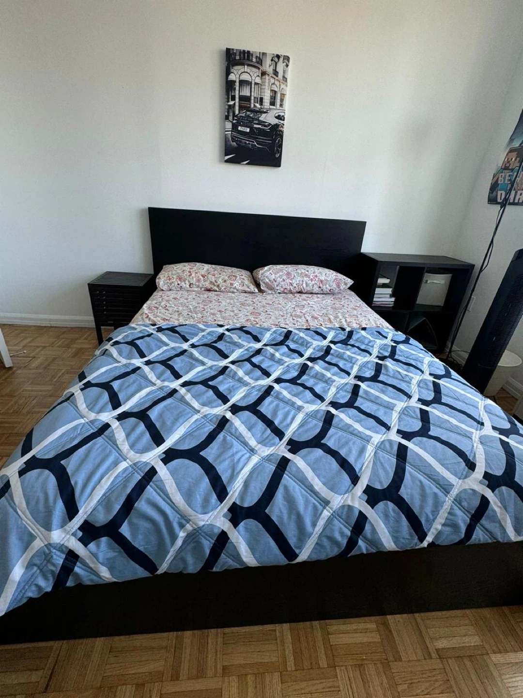 IKEA MALM Bed Frame - Black, with Mattress