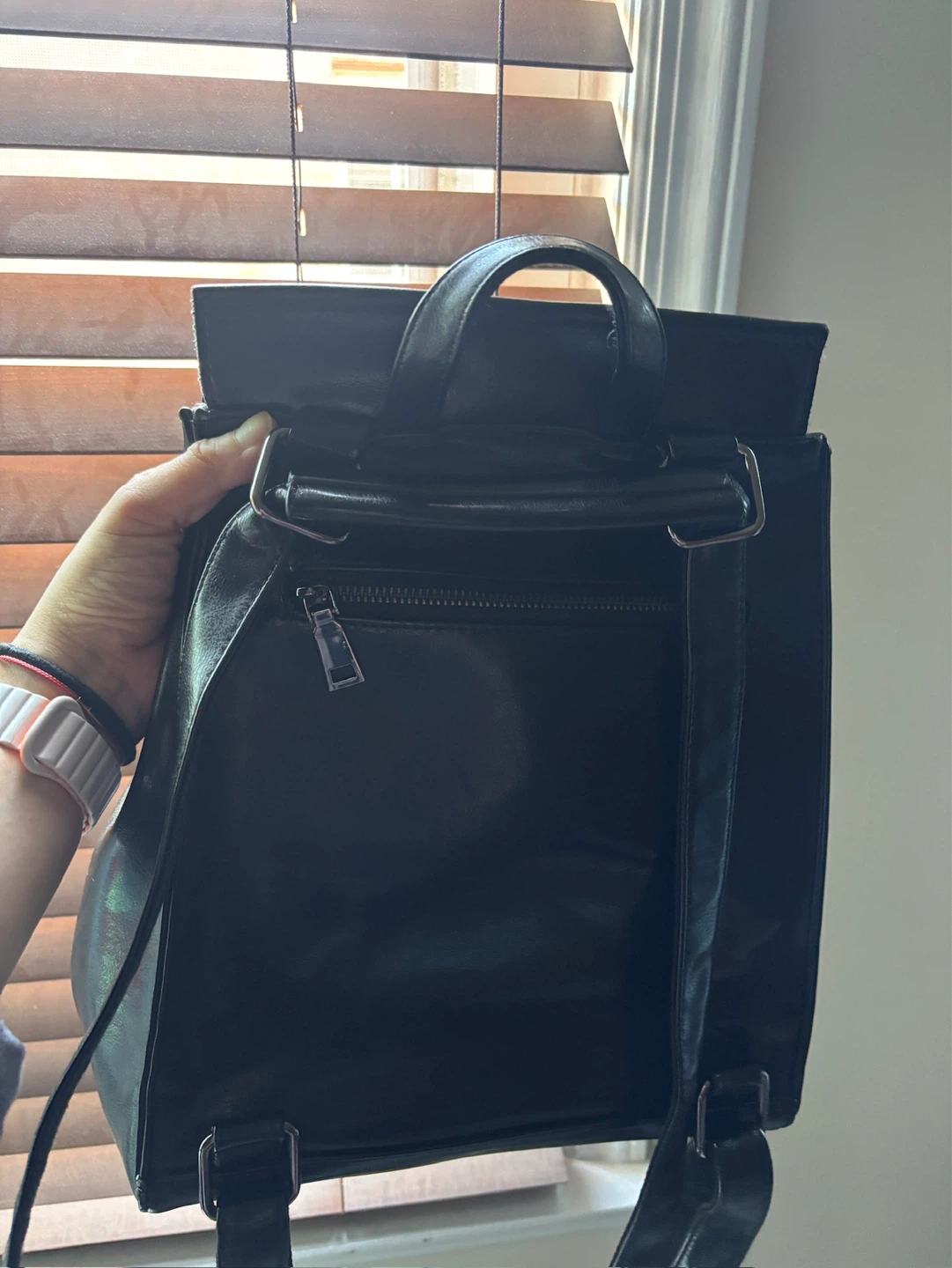 Black Leather Backpack - photo 3
