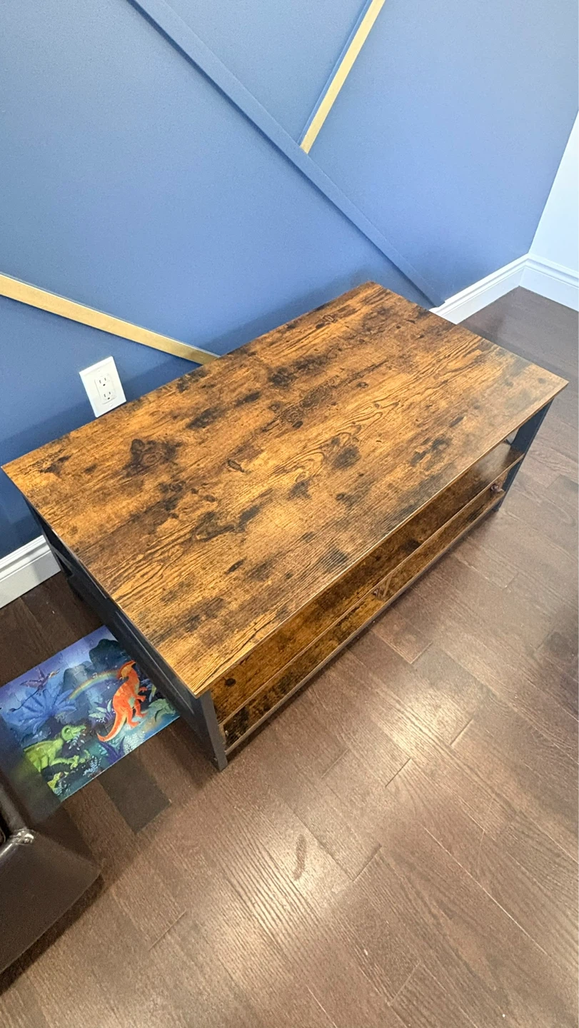 Rustic Wood Coffee Table - photo 2