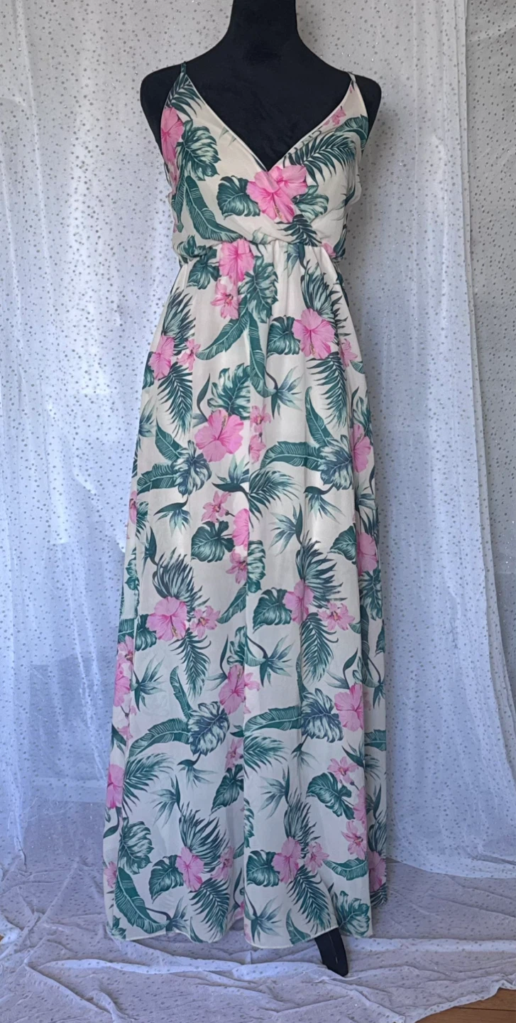 Women's Floral Tropical Maxi Dress