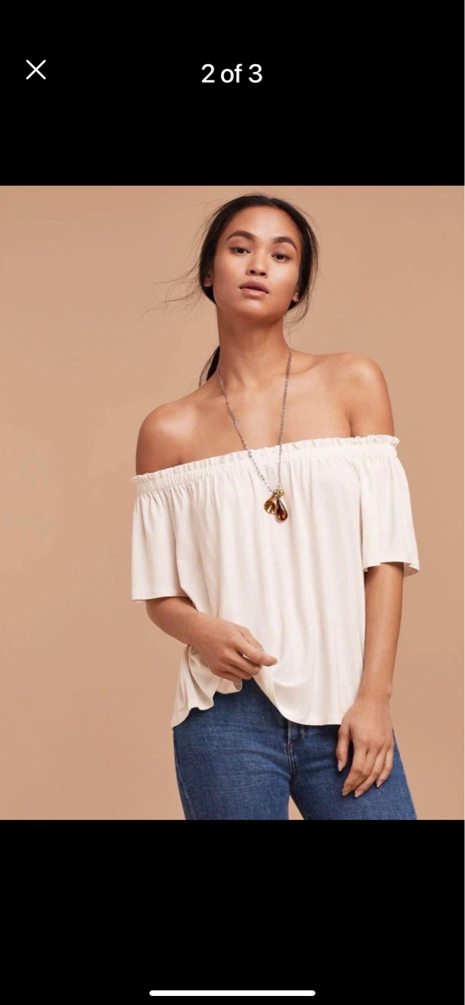Wilfred Grey Off-the-Shoulder Top XXS