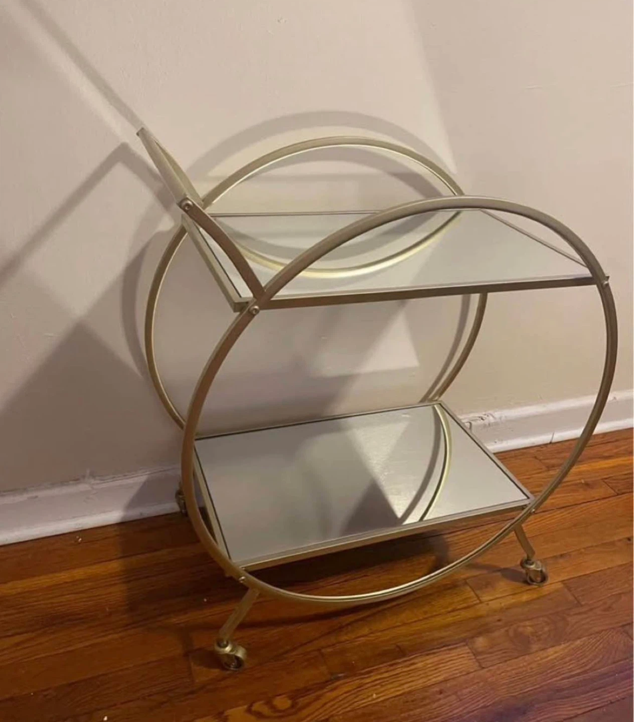 Rolling Mirrored Bar Cart $70 - photo 4