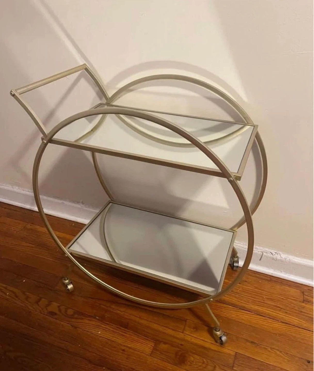 Rolling Mirrored Bar Cart $70 - photo 3
