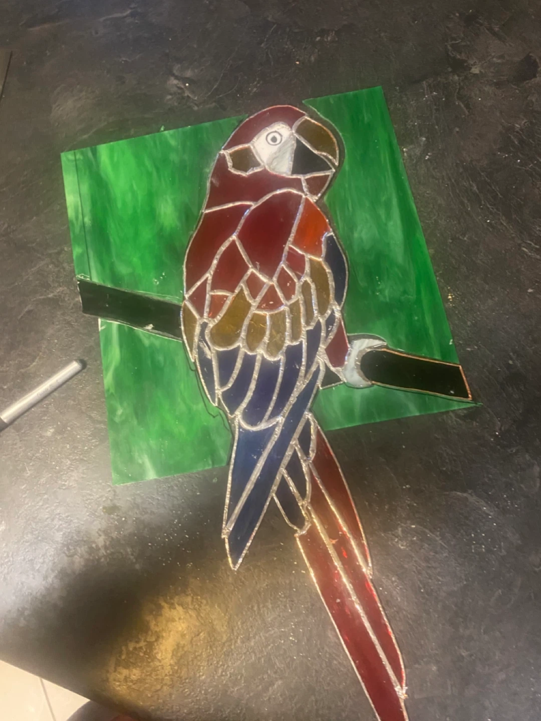 Stained Glass Parrot Sun Catcher - photo 3