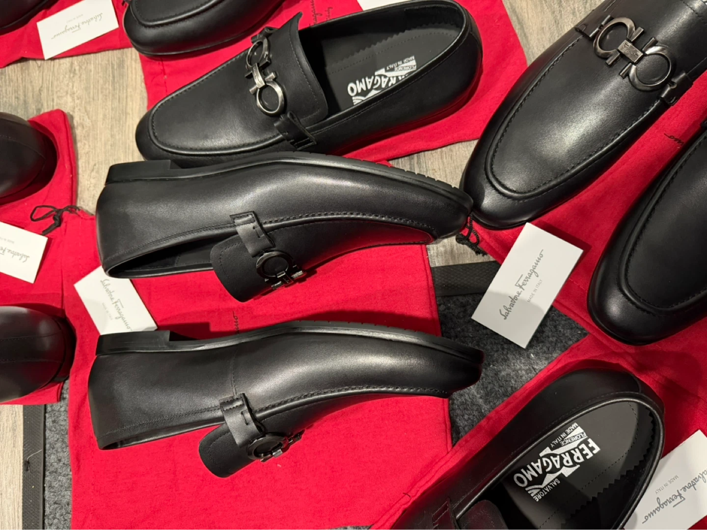 Salvatore Ferragamo Black Leather Loafers - Size 44 - photo 3