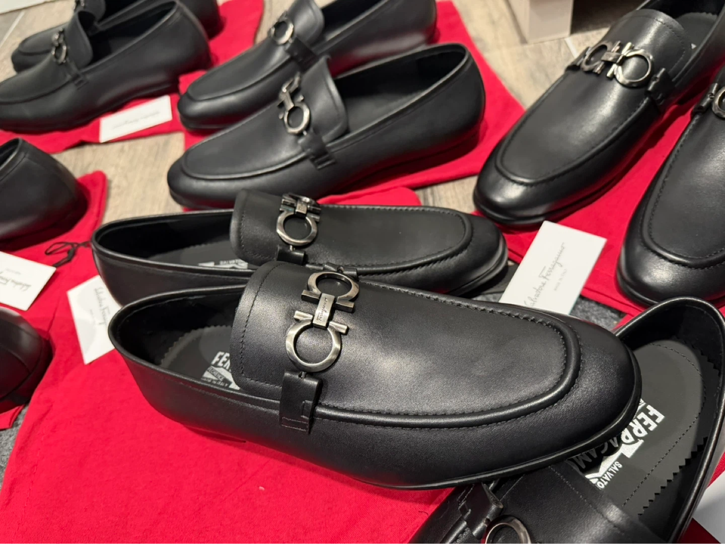 Salvatore Ferragamo Black Leather Loafers - Size 44 - photo 2
