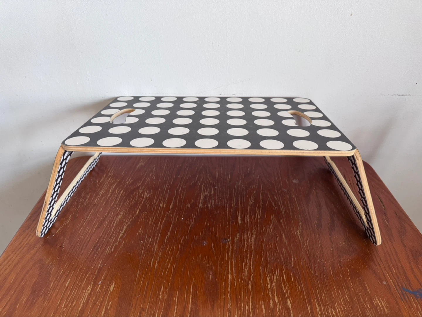 Lap Desk Tray with Black and White Polka Dots - photo 2