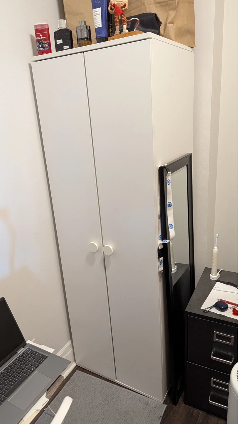 Ikea White Double Door Wardrobe/Armoire