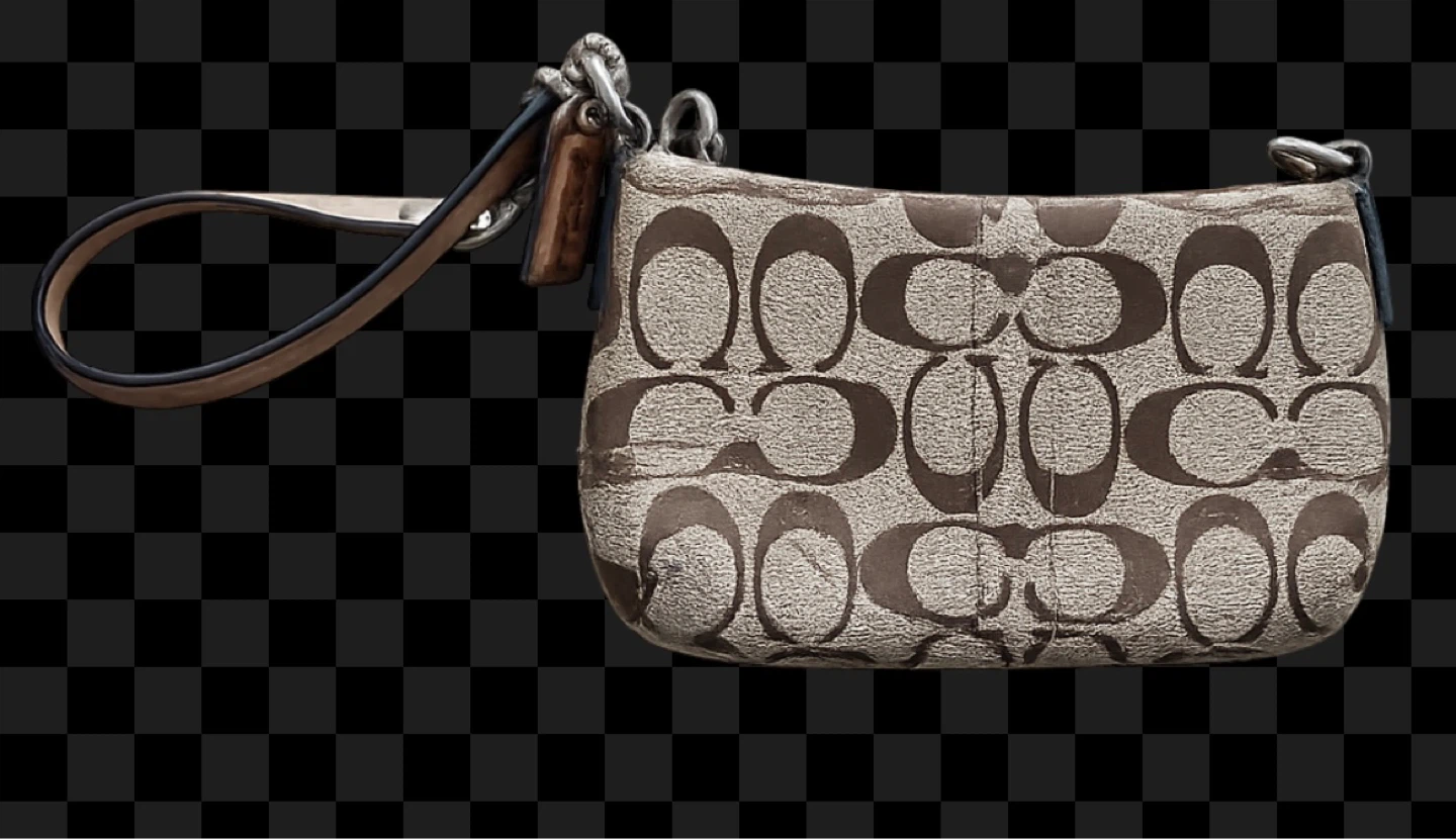 Coach Monogram Wristlet