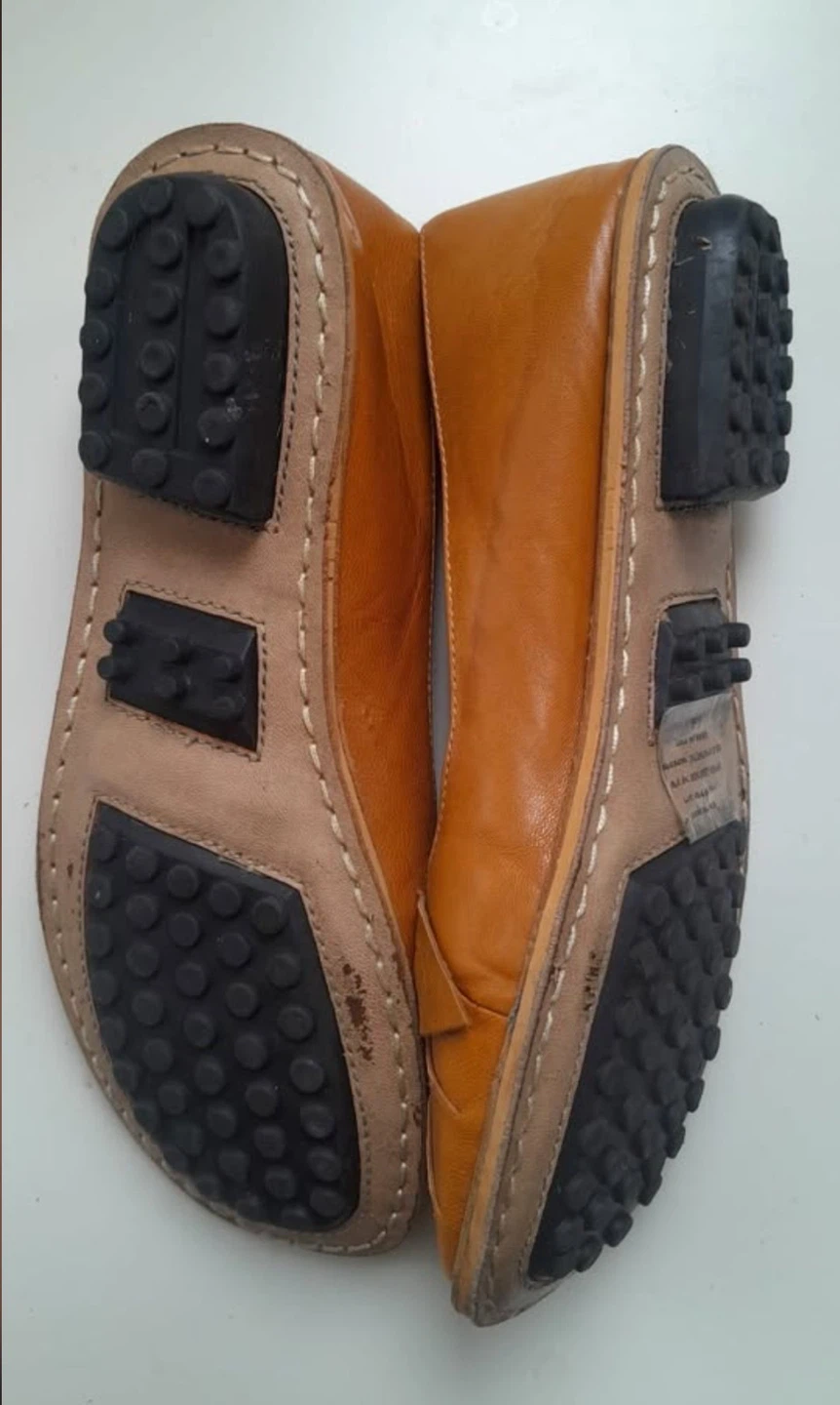 Women's Tan Leather Ballet Flats - photo 2