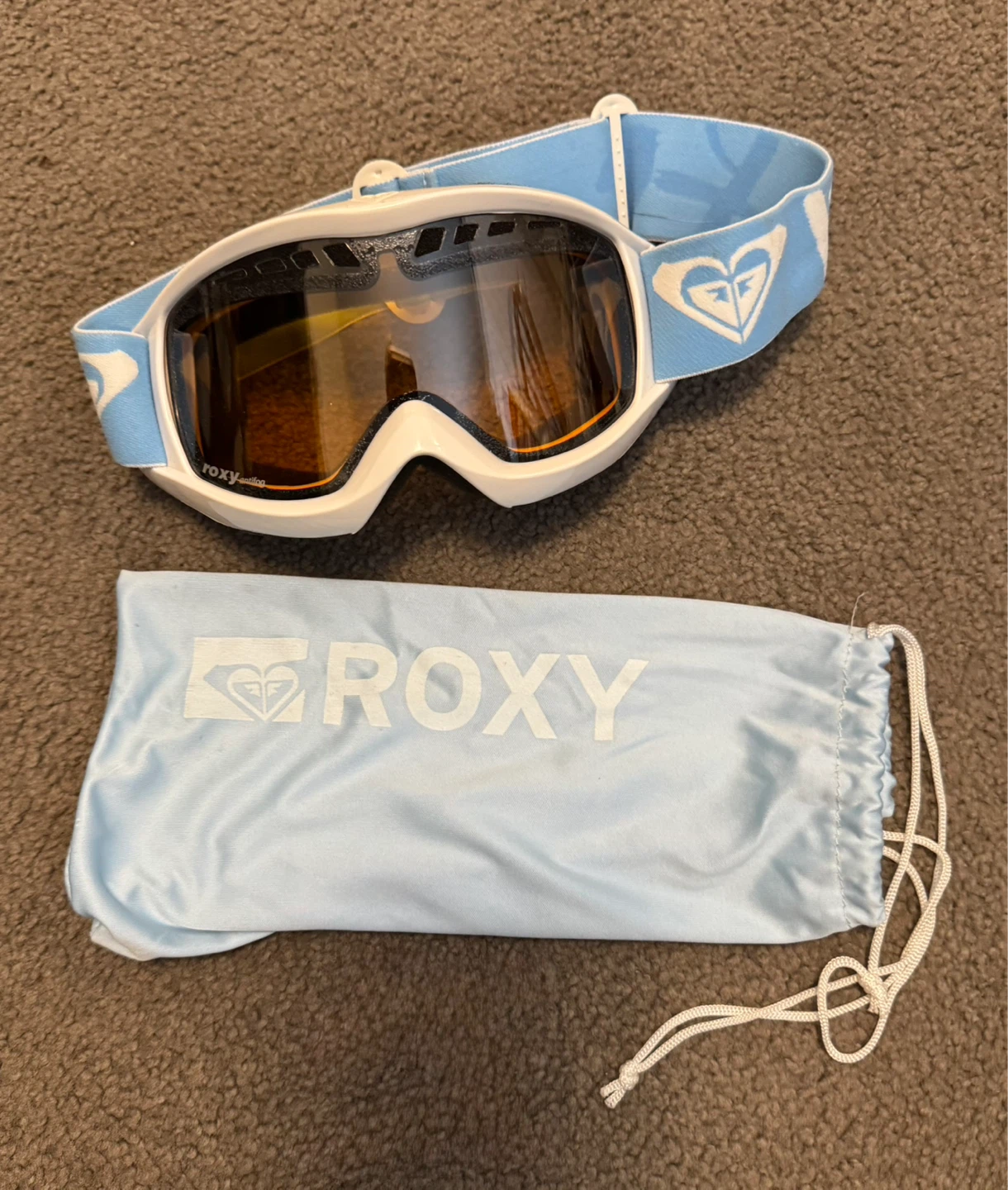 Roxy Antifog Ski Goggles with Pouch