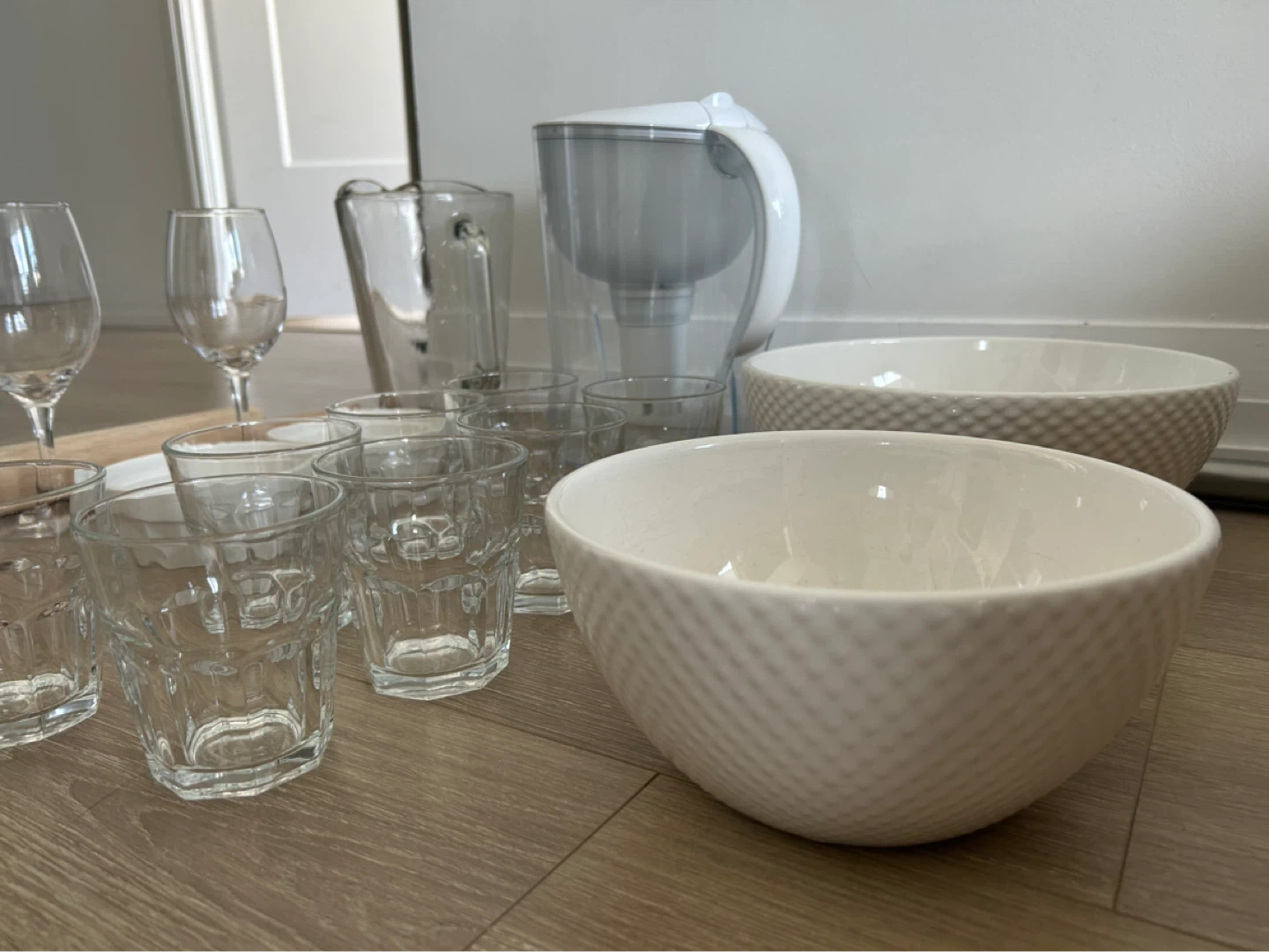 Set of Glasses, Pitcher, Bowls, Water Filter, Rolling Pin - photo 2